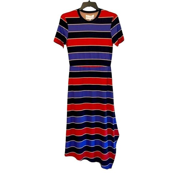 Chandler‎ Henry Asymmetrical Striped Maxi Dress Small NWT - Picture 6 of 6